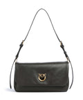 Pinko Click Soft Horizontal Shoulder bag verde fango/antique gold