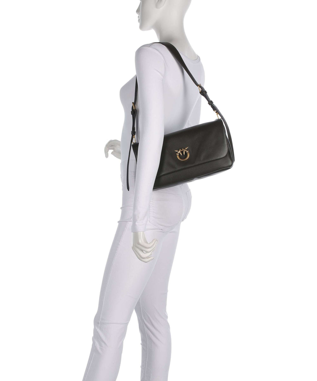 Pinko Click Soft Horizontal Shoulder bag verde fango/antique gold