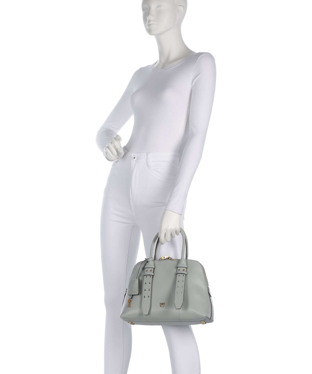 Pinko Bowling Medium Handbag grigio perla/antique gold