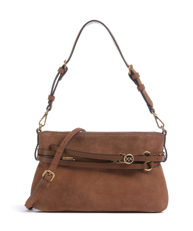 Pinko Belt Mini Shoulder bag marrone/leone/antique gold