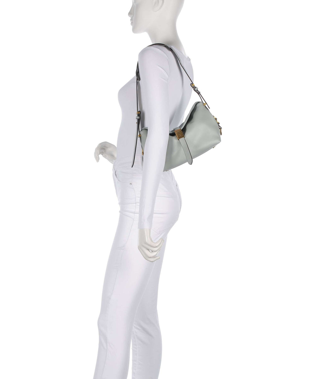 Pinko Saddle Horizontal Mini Shoulder bag grigio perla/antique gold