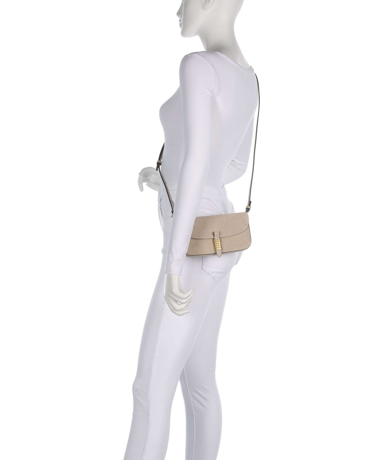 Pinko Saddle Flat Crossbody bag beige/grigio fumo/antique gold