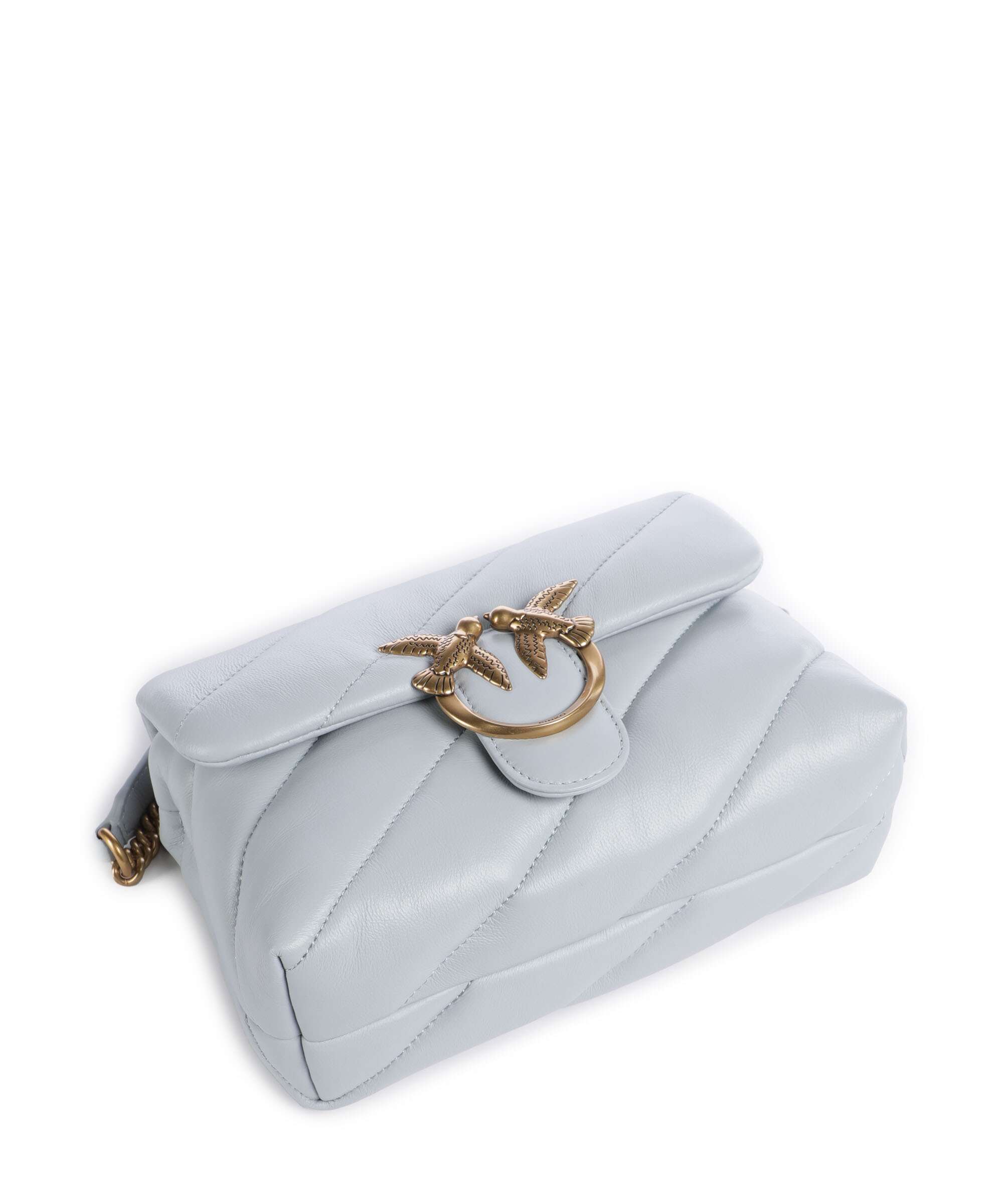Pinko Love Puff Mini Shoulder bag azzurro celeste/antique gold