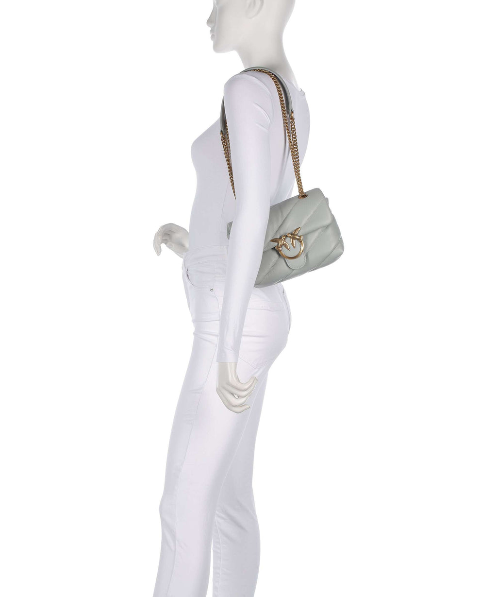 Pinko Love Puff Mini Shoulder bag grigio perla/antique gold