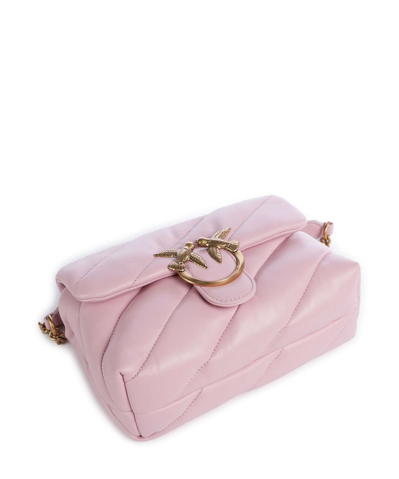 Pinko Love Puff Mini Shoulder bag rosa chiaro/antique gold