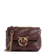Pinko Love Puff Mini Borsa a spalla burgundy wine/antique gold