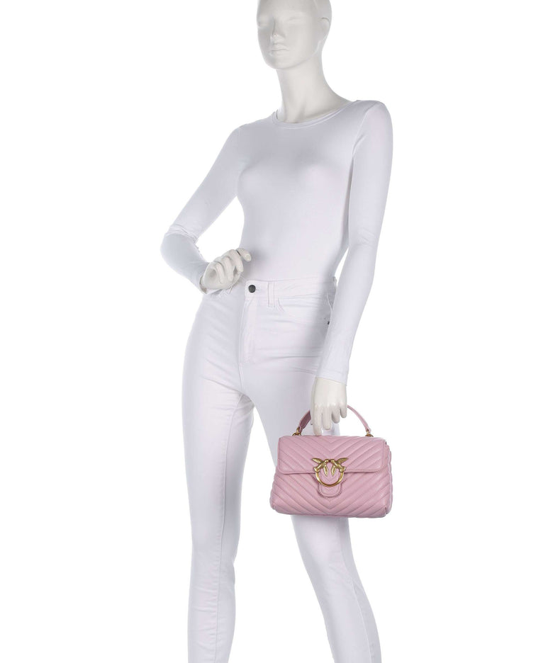 Pinko Love Lady Puff Mini Handbag rosa chiaro/antique gold