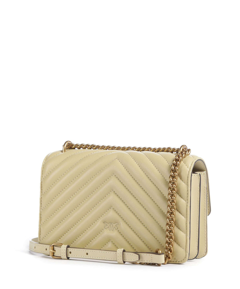 Pinko Love One Mini Shoulder bag giallo vaniglia/antique gold