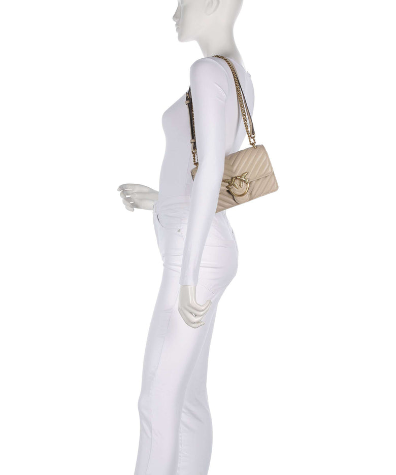 Pinko Love One Mini Shoulder bag beige/grigio fumo/antique gold