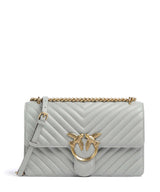 Pinko Love One Classic Borsa a spalla grigio perla/antique gold