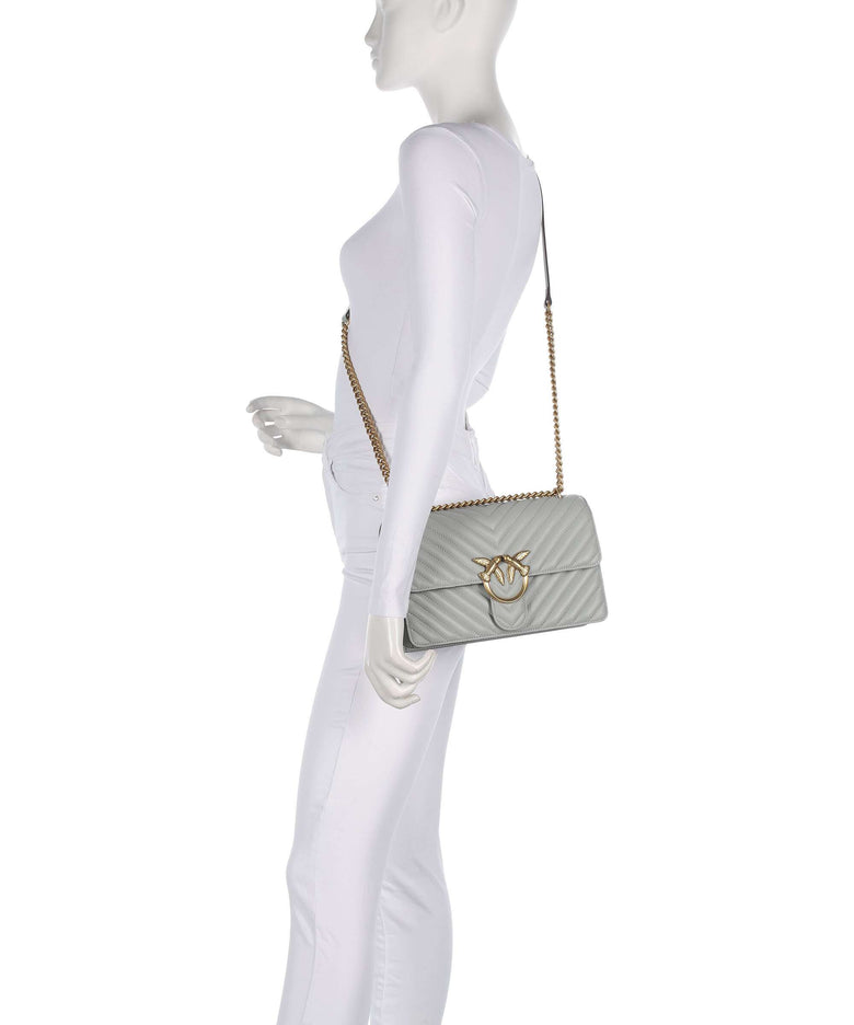 Pinko Love One Classic Shoulder bag grigio perla/antique gold