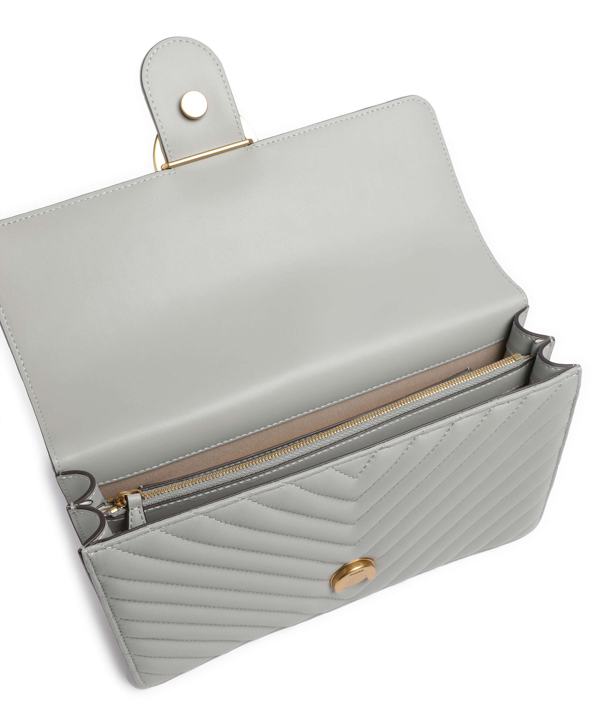 Pinko Love One Classic Shoulder bag grigio perla/antique gold
