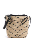 Pinko Bucket bag paglia/nero/antique gold