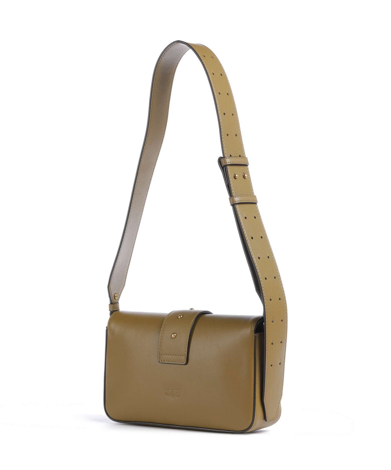 Pinko Love One Mini Slouchy Shoulder bag verde canguro/antique gold