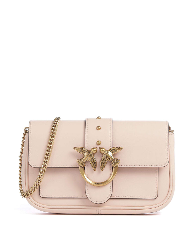 Pinko Love One Pocket Crossbody bag light pink/antique gold