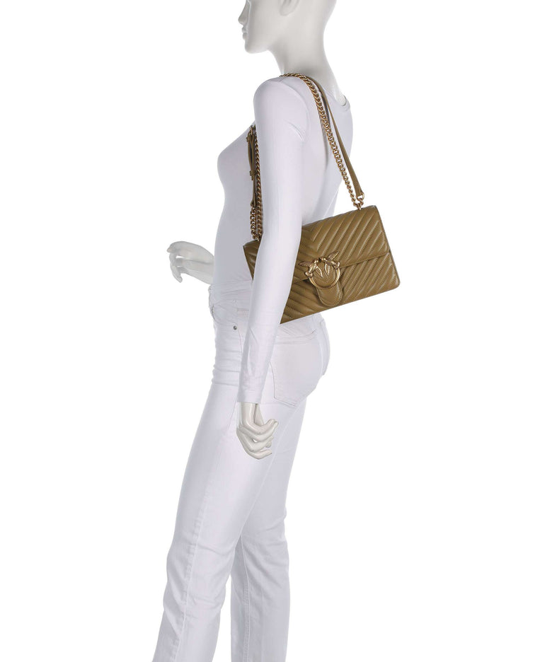 Pinko Love One Classic Shoulder bag verde canguro/antique gold