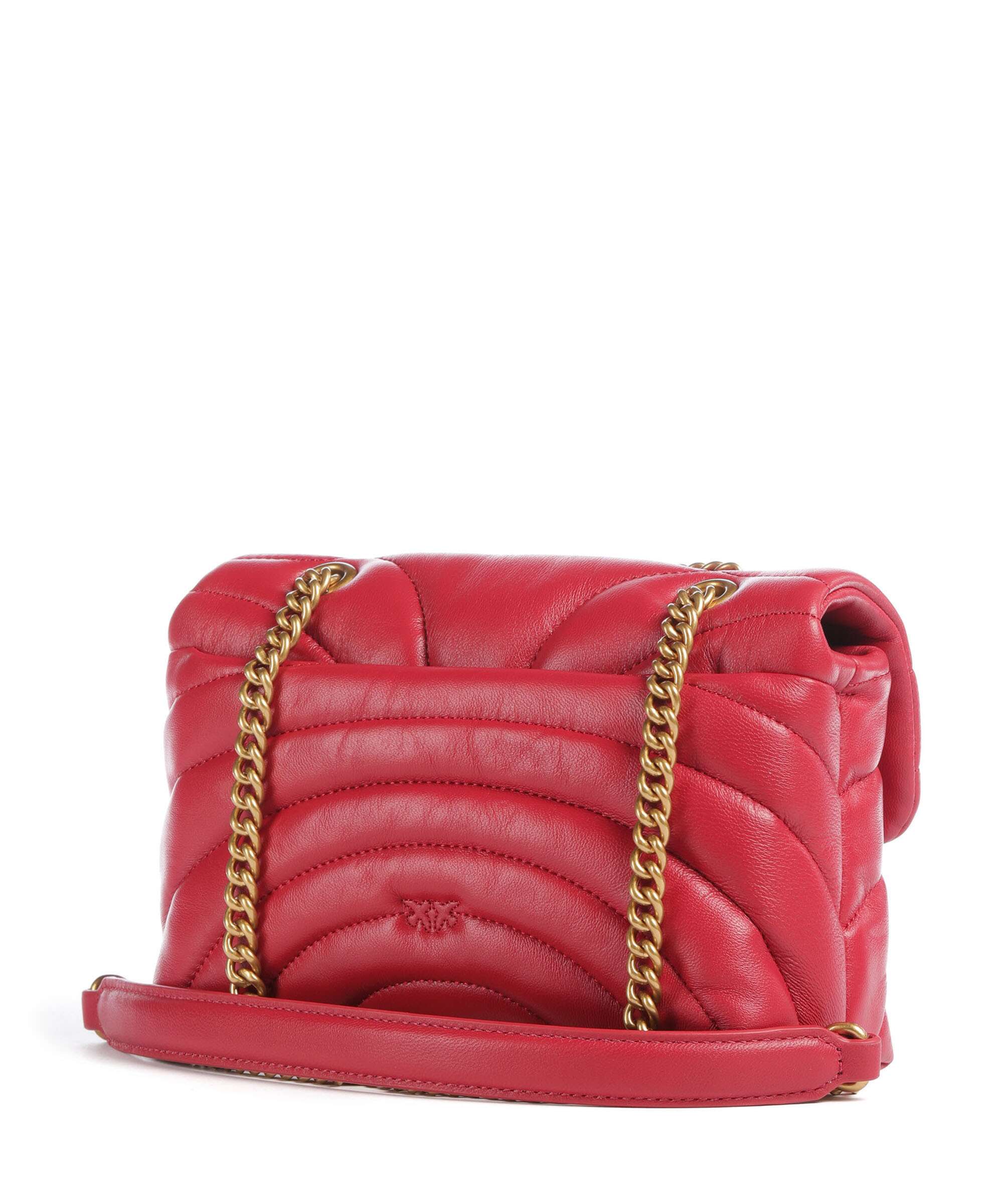 Pinko Love Puff Mini Shoulder bag rosso rio/antique gold