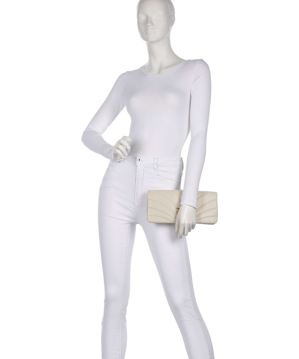 Pinko Click Horizontal Classic Crossbody bag bianco seta/antique gold