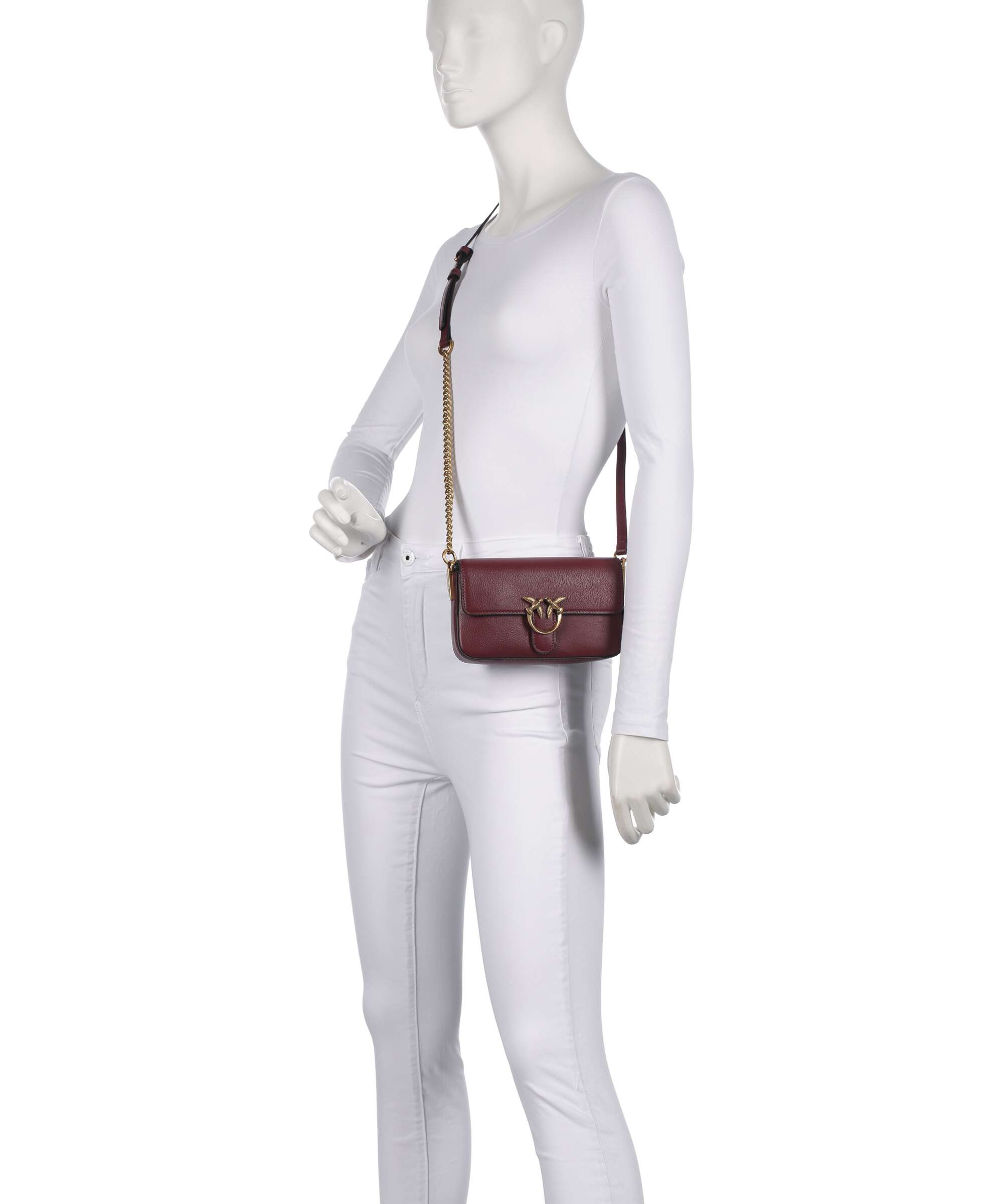 Pinko Love One Baby Slouchy Crossbody bag ribes intenso/antique gold