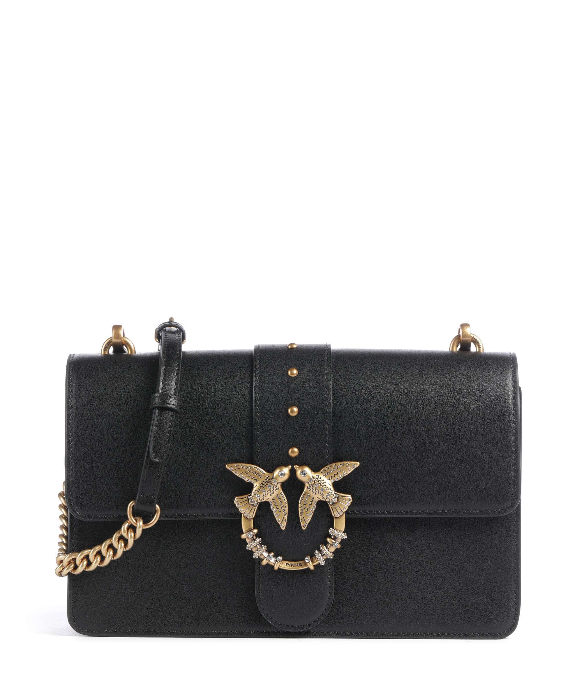 Pinko Love One Classic New Buckle Crossbody bag nero/antique gold