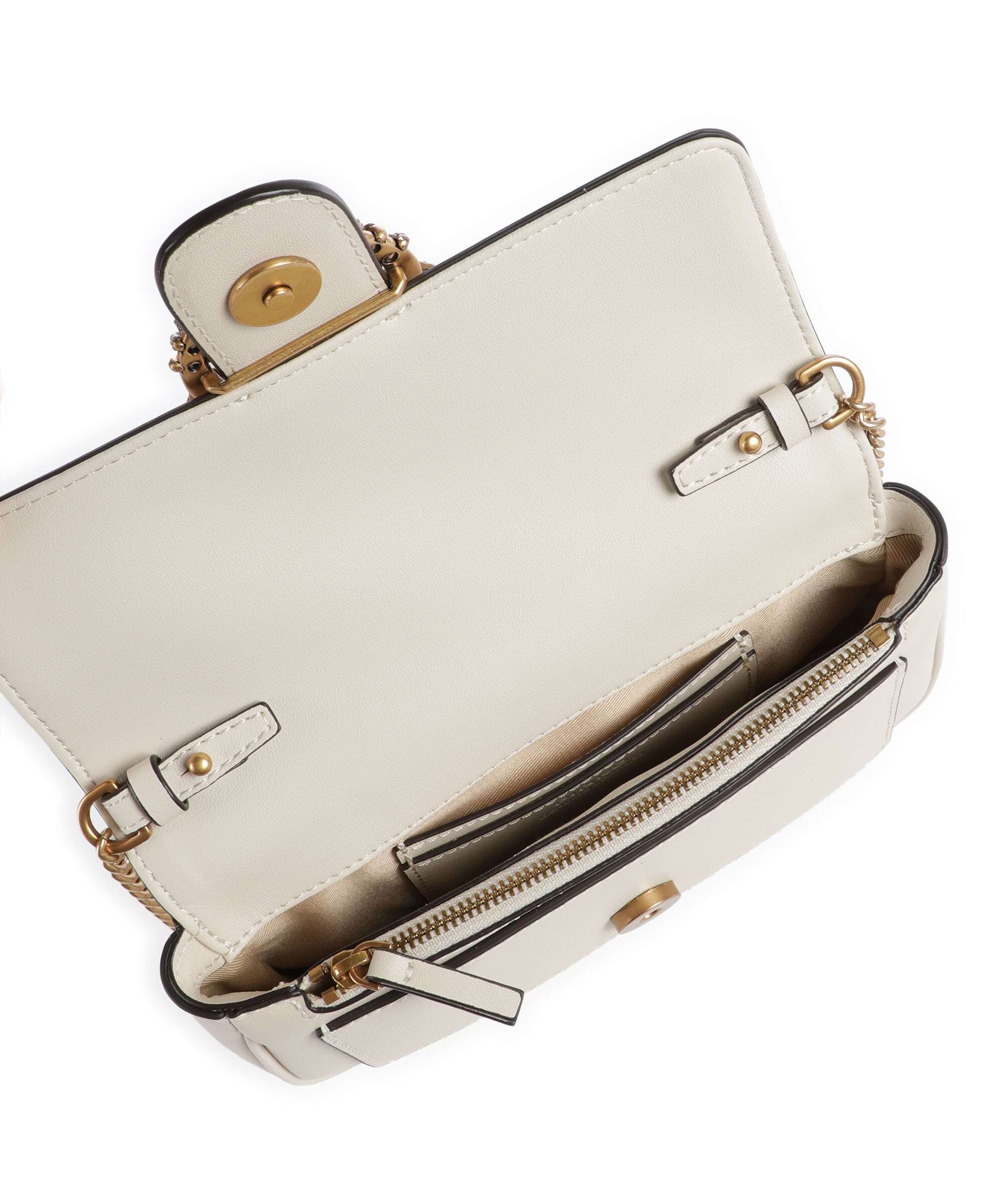 Pinko Love One Pocket New Buckle Crossbody bag bianco seta/antique gold