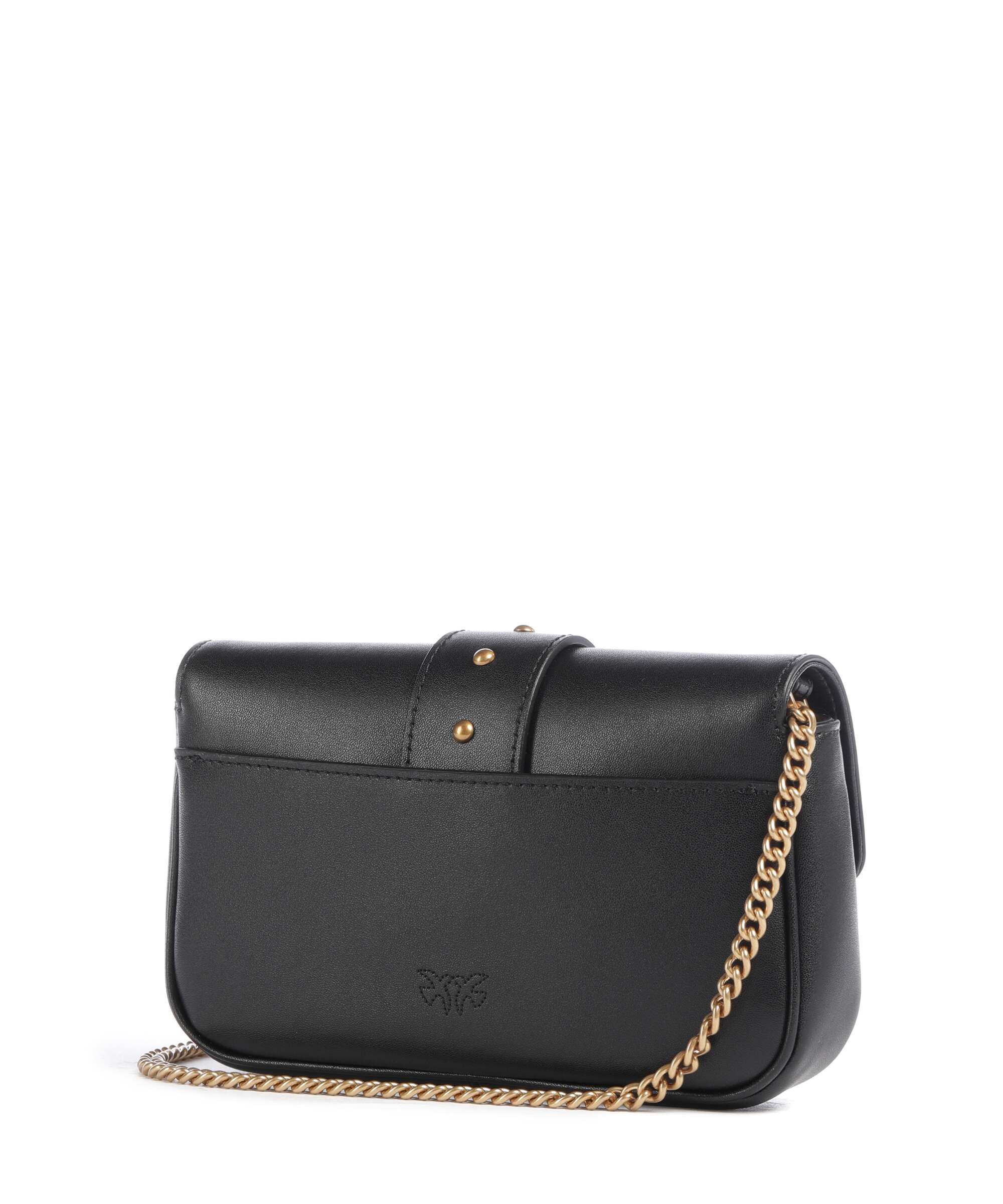 Pinko Love One Pocket New Buckle Crossbody bag nero/antique gold