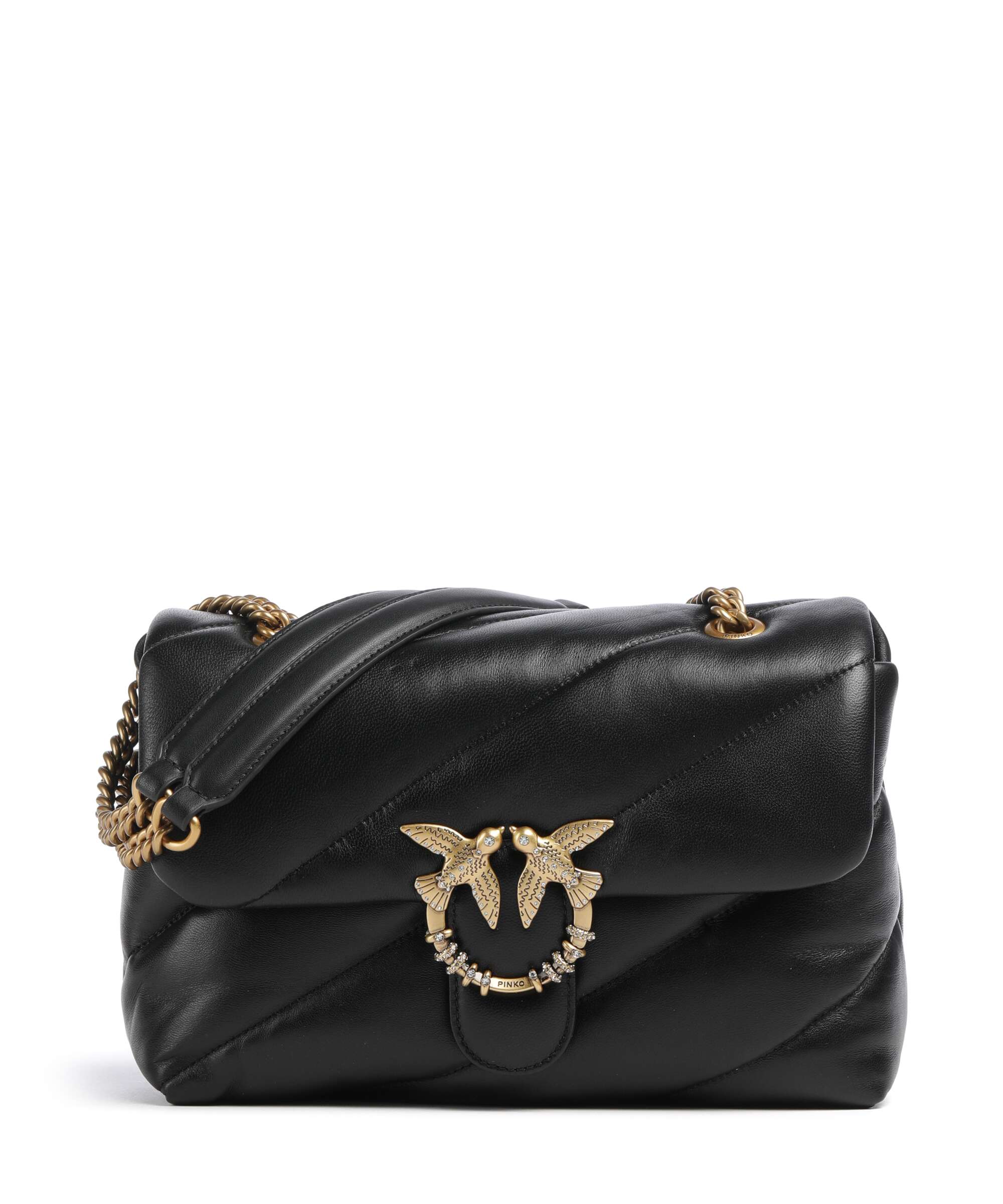 Pinko Love Puff Classic New Buckle Shoulder bag nero/antique gold