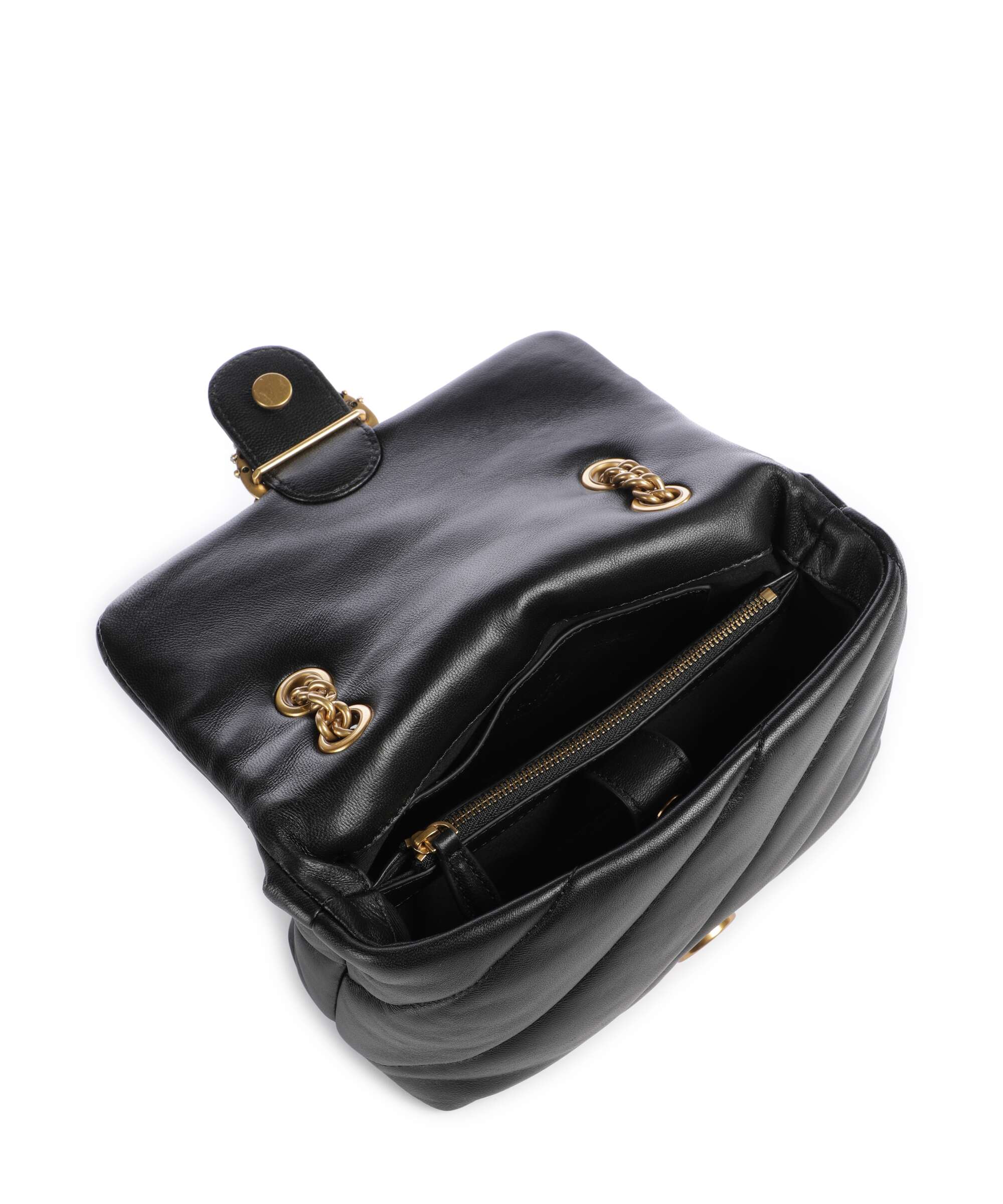 Pinko Love Puff Mini New Buckle Shoulder bag nero/antique gold
