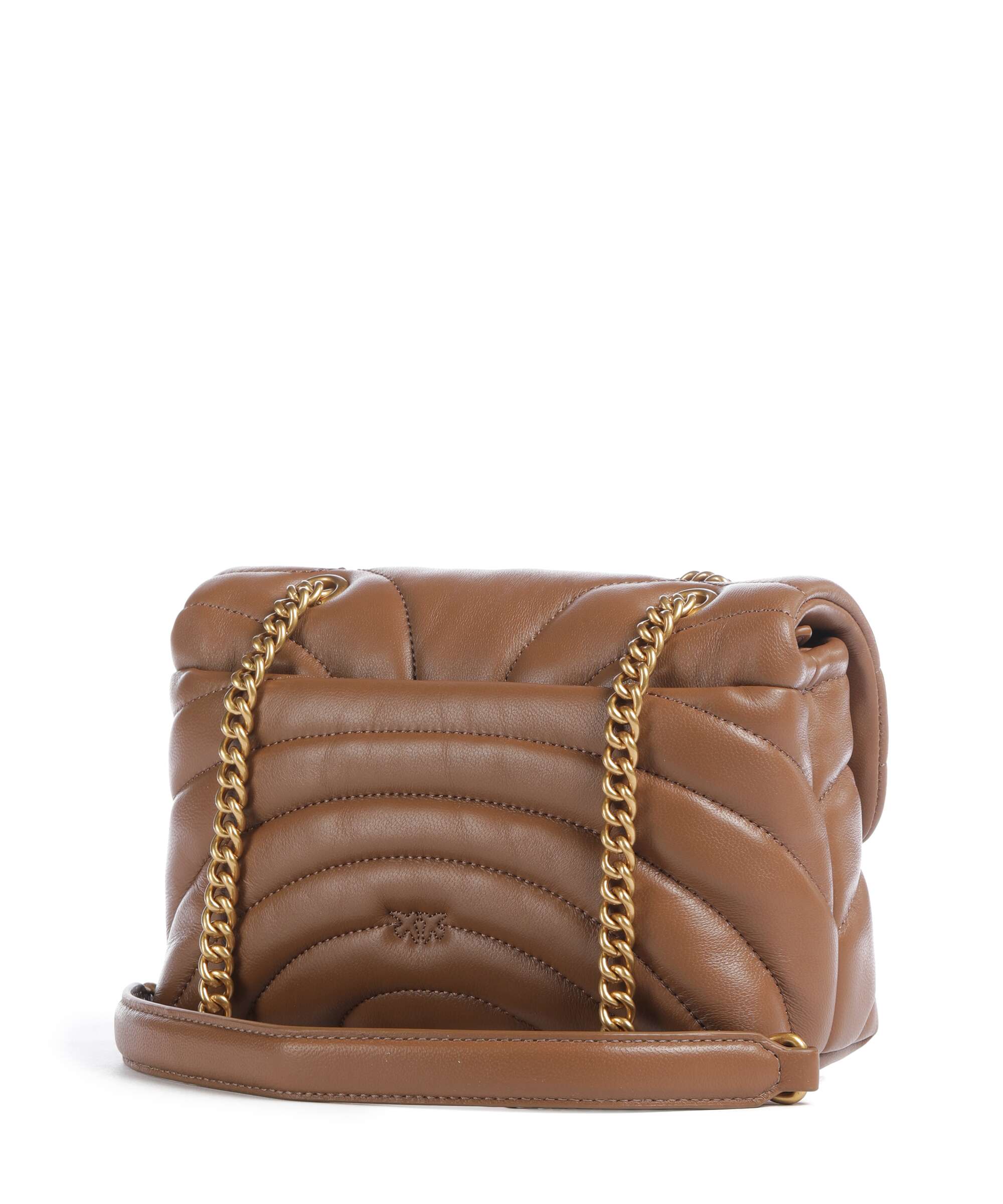 Pinko Love Puff Mini Shoulder bag marrone cognac/antique gold