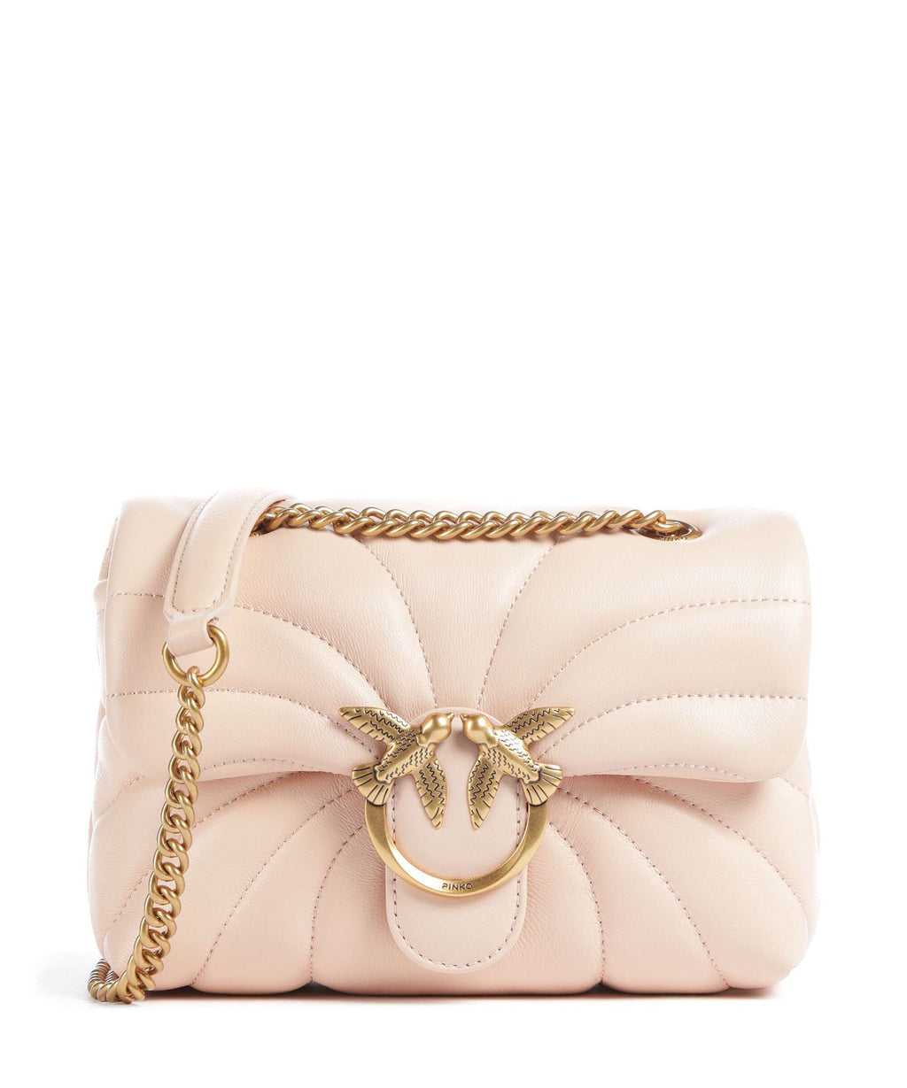 Pinko Love Puff Mini Shoulder bag rosa cammeo/antique gold