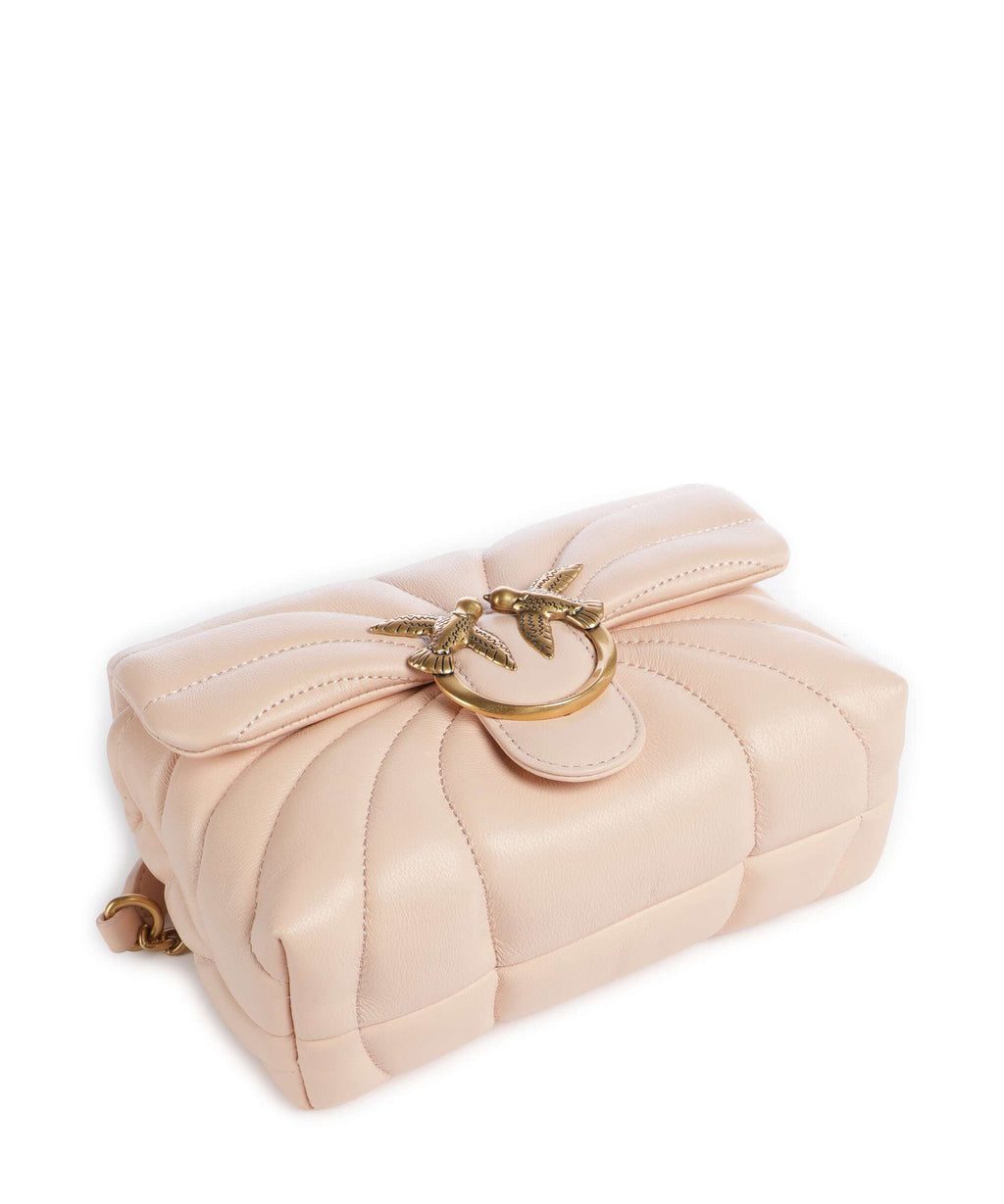 Pinko Love Puff Mini Shoulder bag rosa cammeo/antique gold