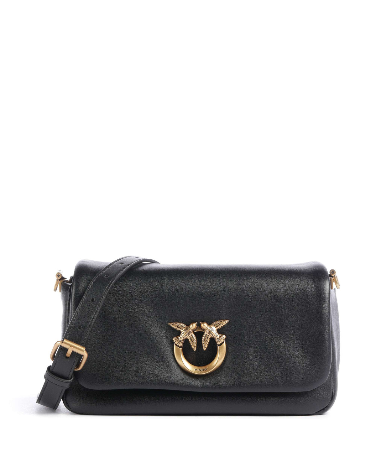 Pinko Click Soft Horizontal Mini Crossbody bag nero/antique gold