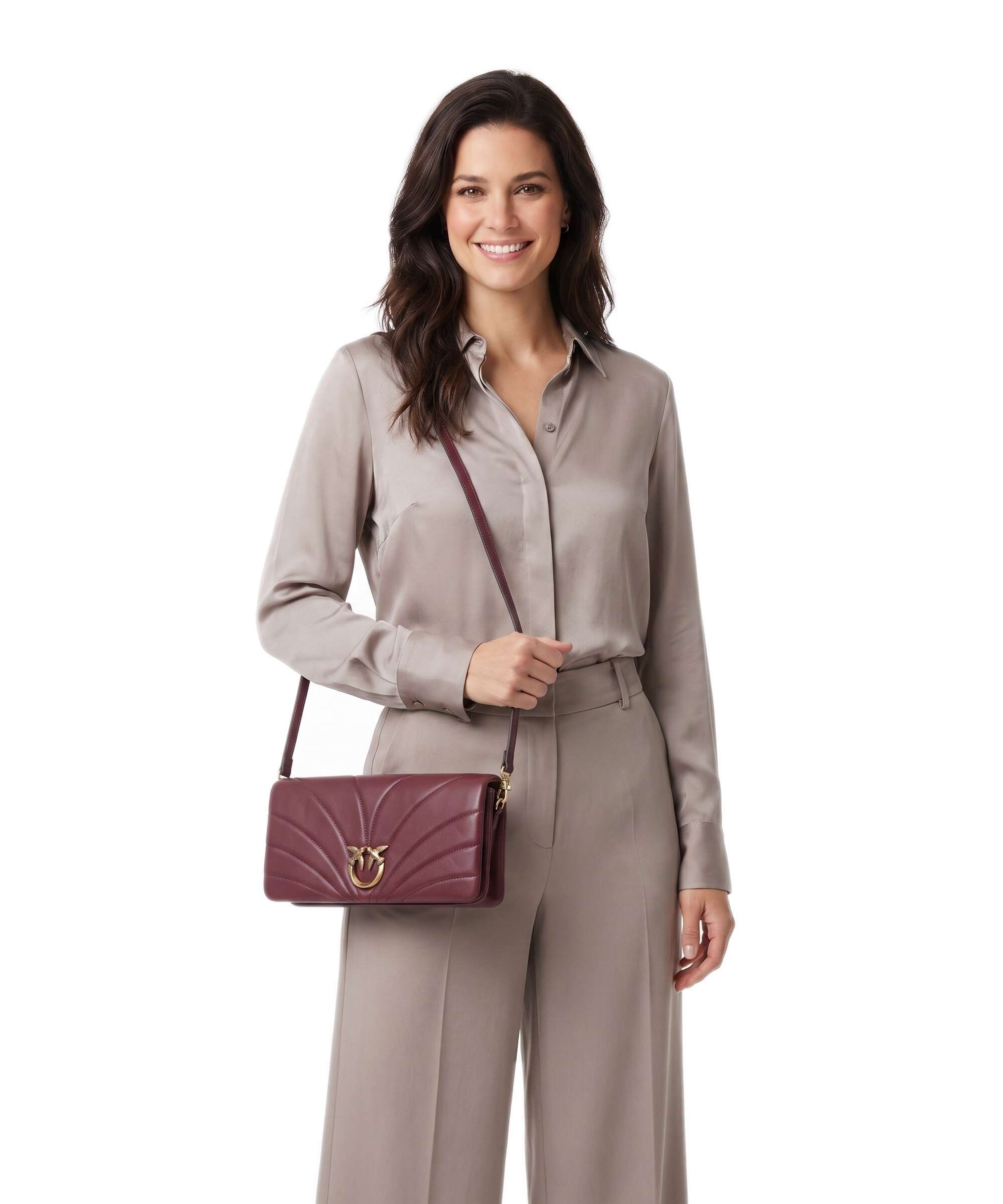 Pinko Click Horizontal Classic Crossbody bag ribes intenso/antique gold