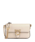 Pinko Love One Baby Slouchy Crossbody bag beige/grigio fumo/antique gold