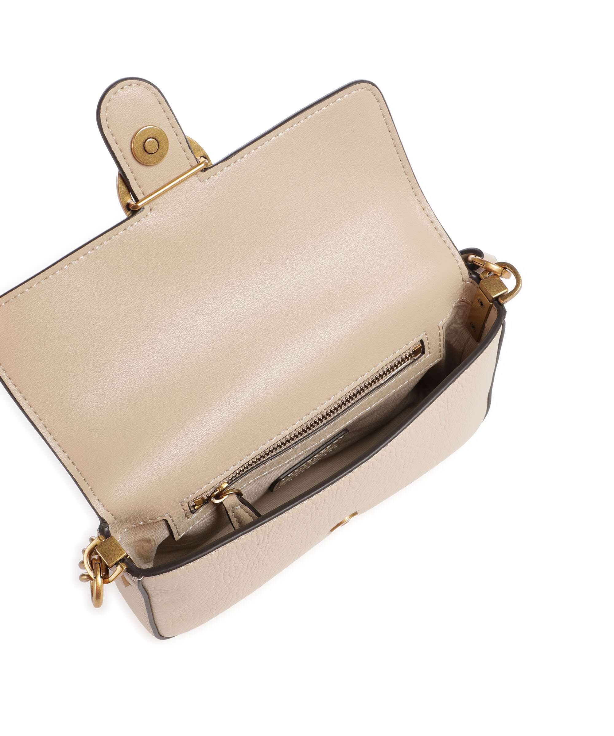 Pinko Love One Baby Slouchy Crossbody bag beige/grigio fumo/antique gold