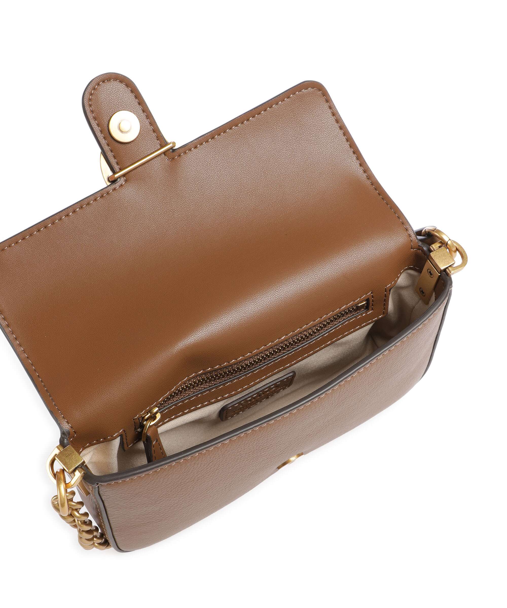 Pinko Love One Baby Slouchy Crossbody bag marrone cognac/antique gold
