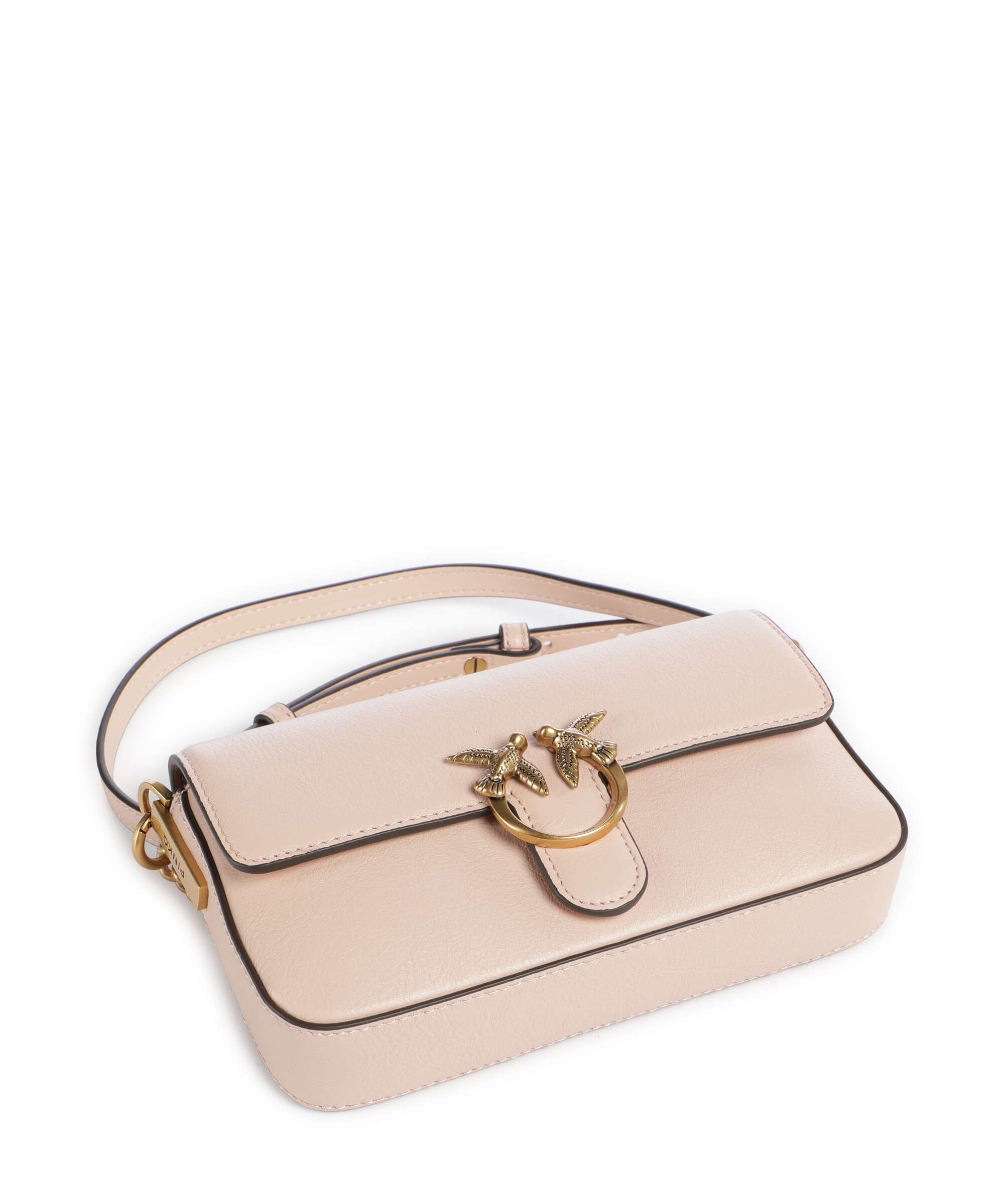 Pinko Love One Baby Slouchy Crossbody bag rosa cammeo/antique gold