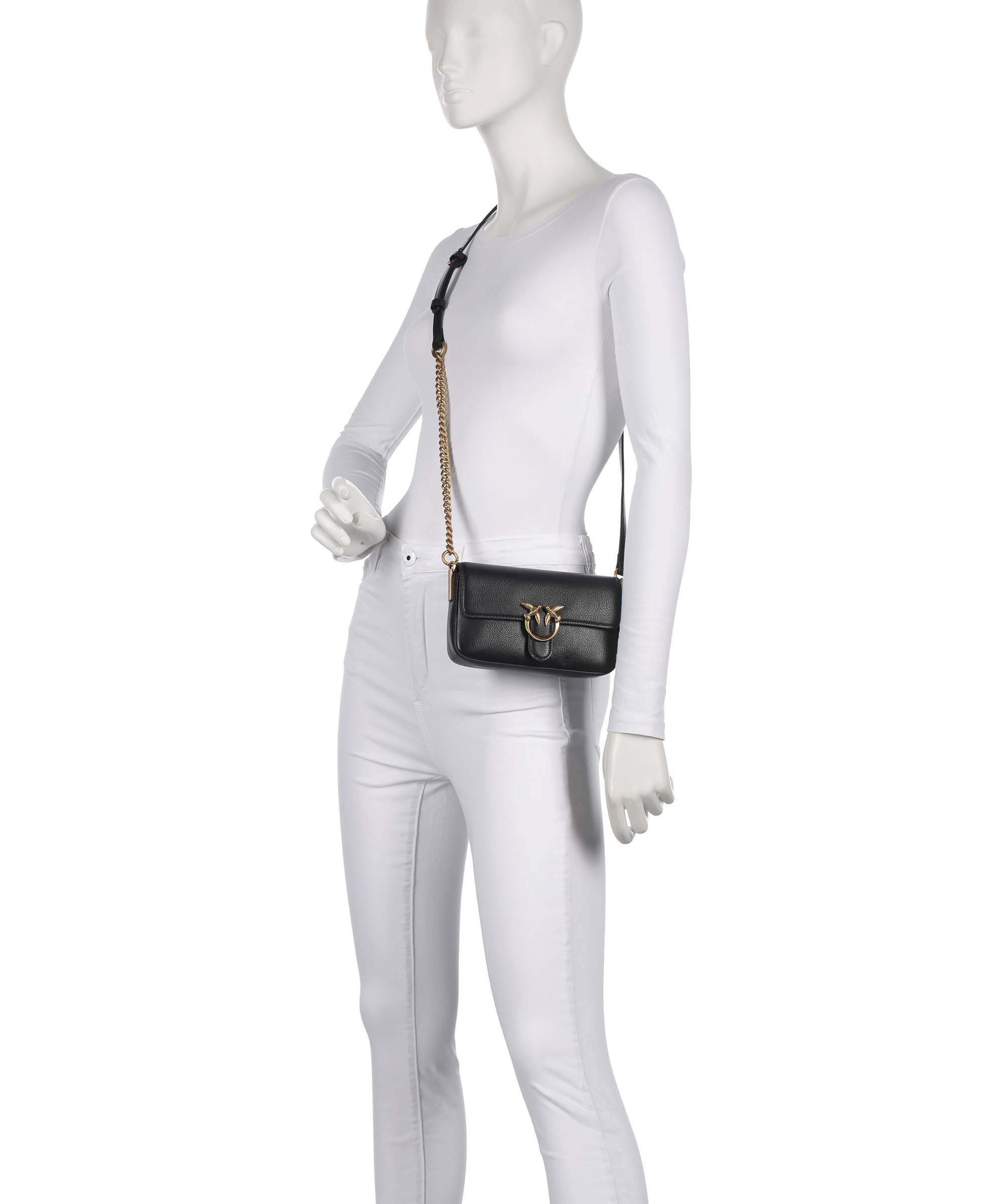 Pinko Love One Baby Slouchy Crossbody bag nero/antique gold