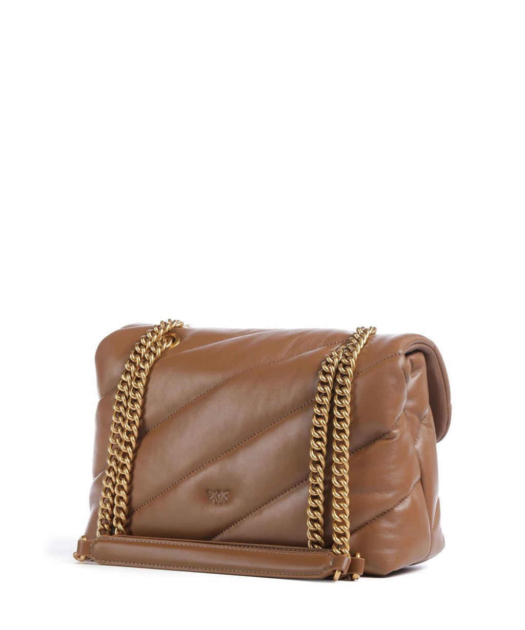 Pinko Love Puff Classic Shoulder bag marrone cognac/antique gold