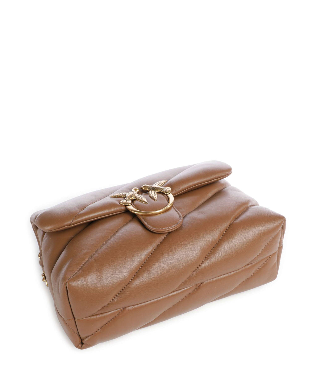Pinko Love Puff Classic Shoulder bag marrone cognac/antique gold