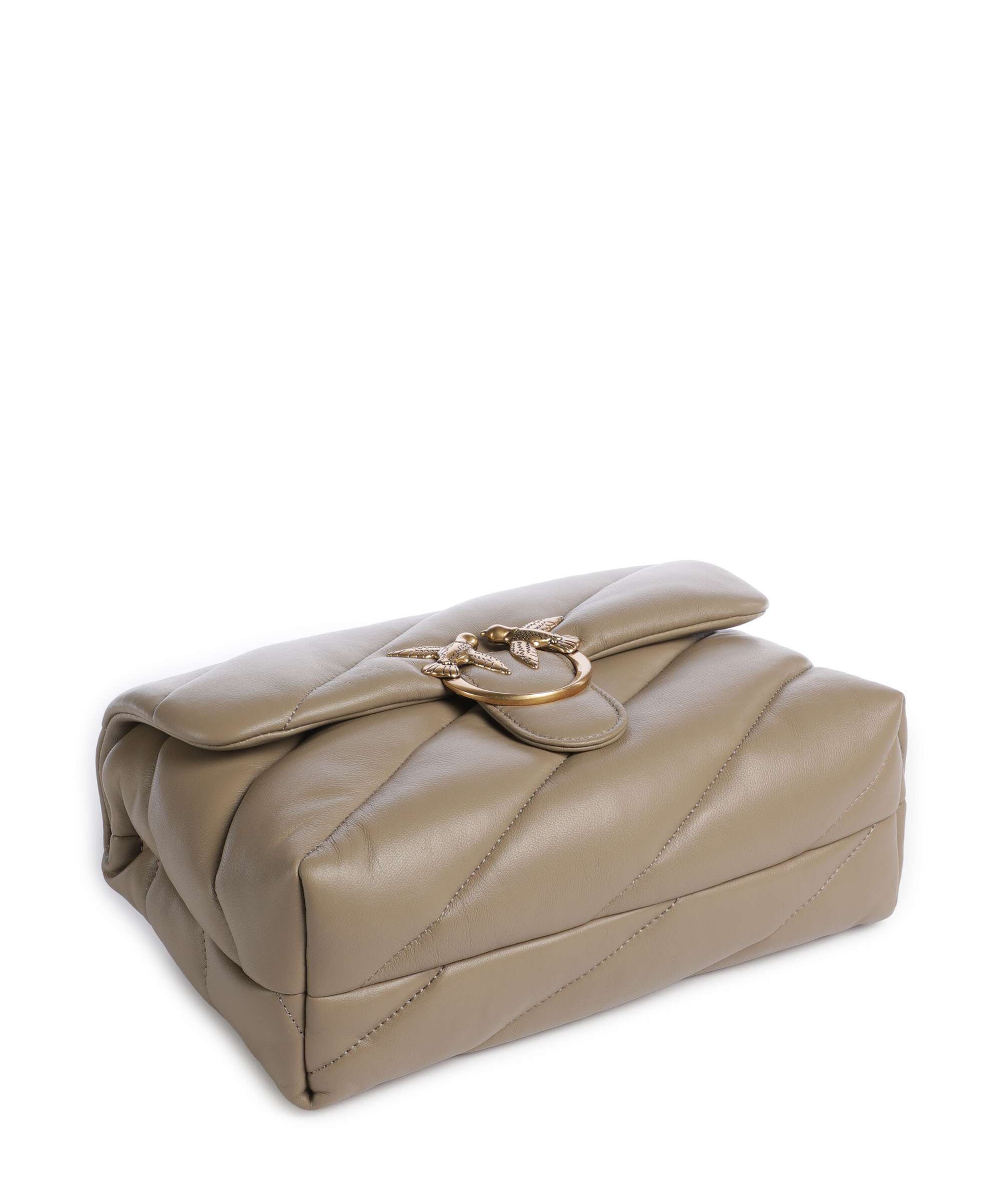 Pinko Love Puff Classic Shoulder bag grigio talpa/antique gold