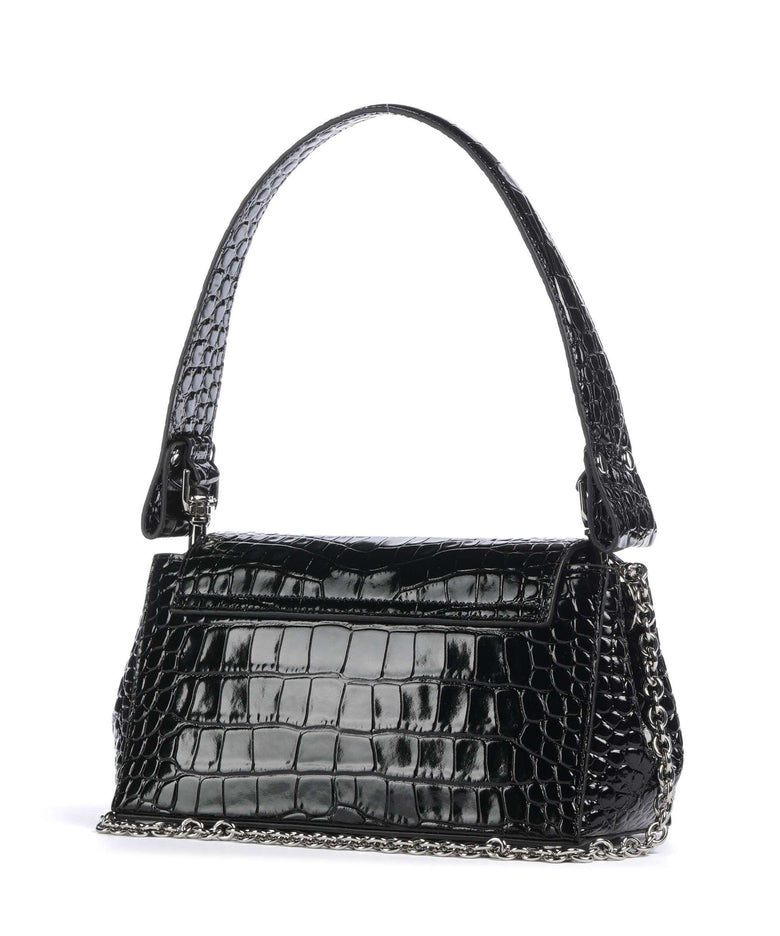 Vivienne Westwood Hazel Embossed Croc Medium Shoulder bag black