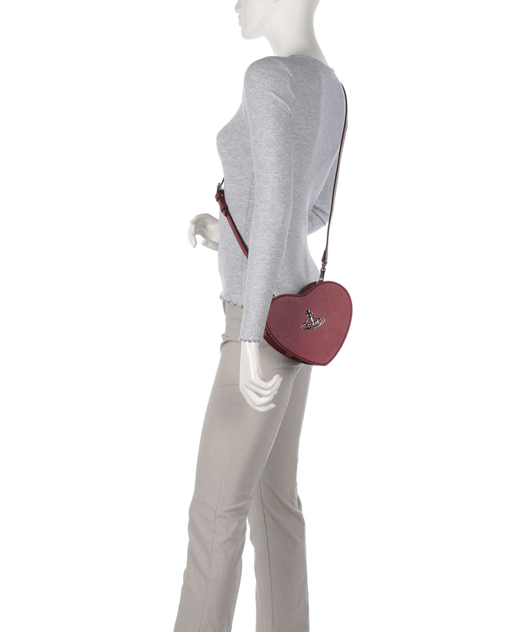 Vivienne Westwood Louise Heart Grain Crossbody bag red