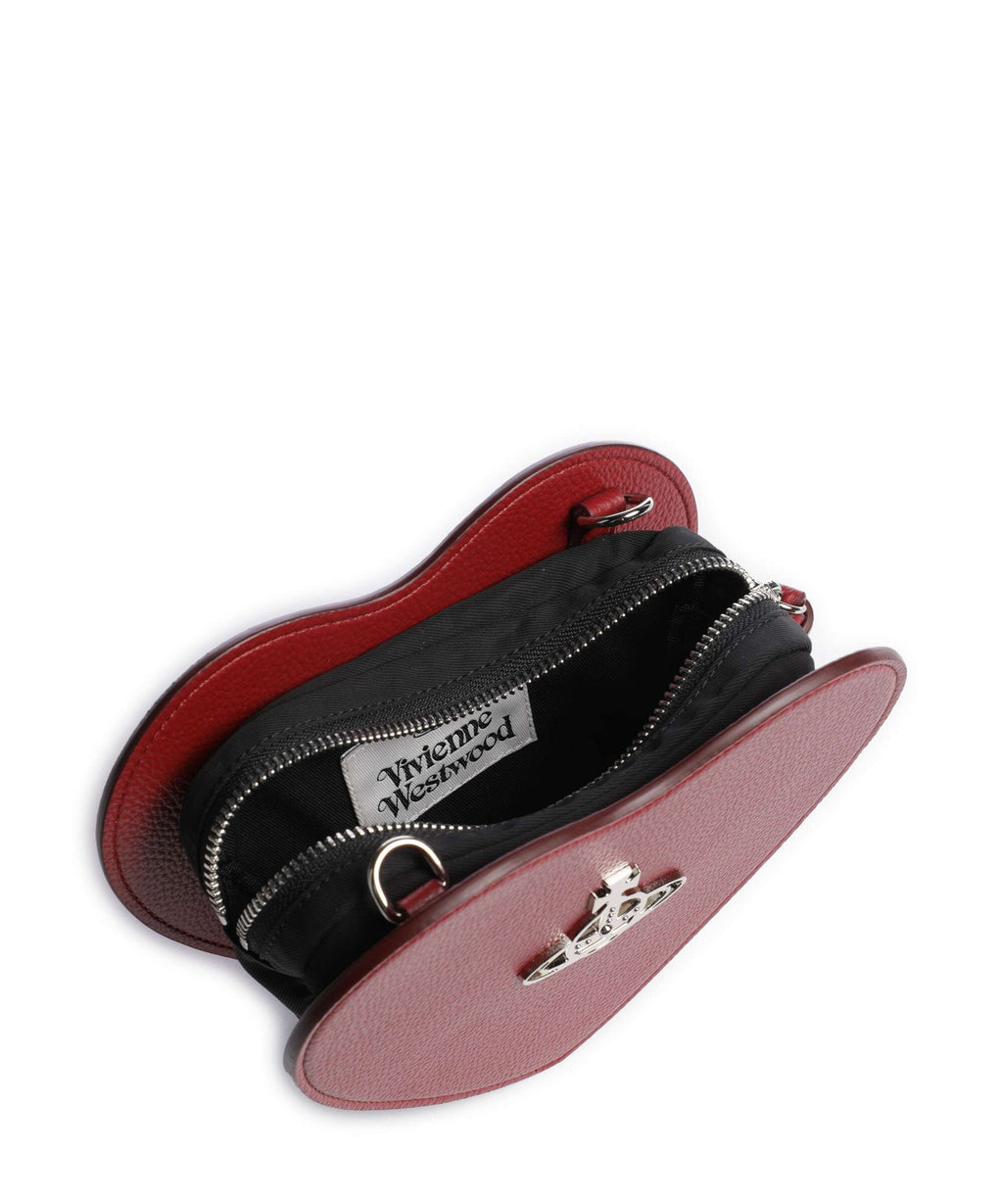 Vivienne Westwood Louise Heart Grain Crossbody bag red