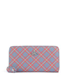Vivienne Westwood Saffiano Printed Classic Portafoglio blue/orange tartan