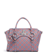 Vivienne Westwood Betty Saffiano Printed Medium Borsa a mano blue/orange tartan