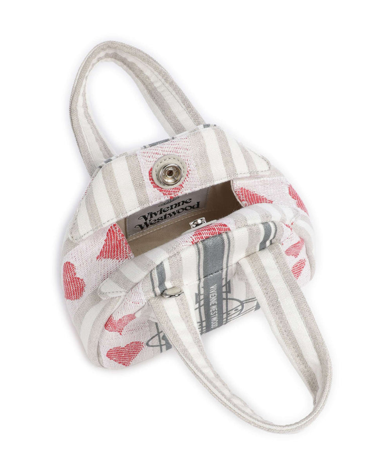 Vivienne Westwood Archive Linen Heart Stripes Mini Crossbody bag multicolour 