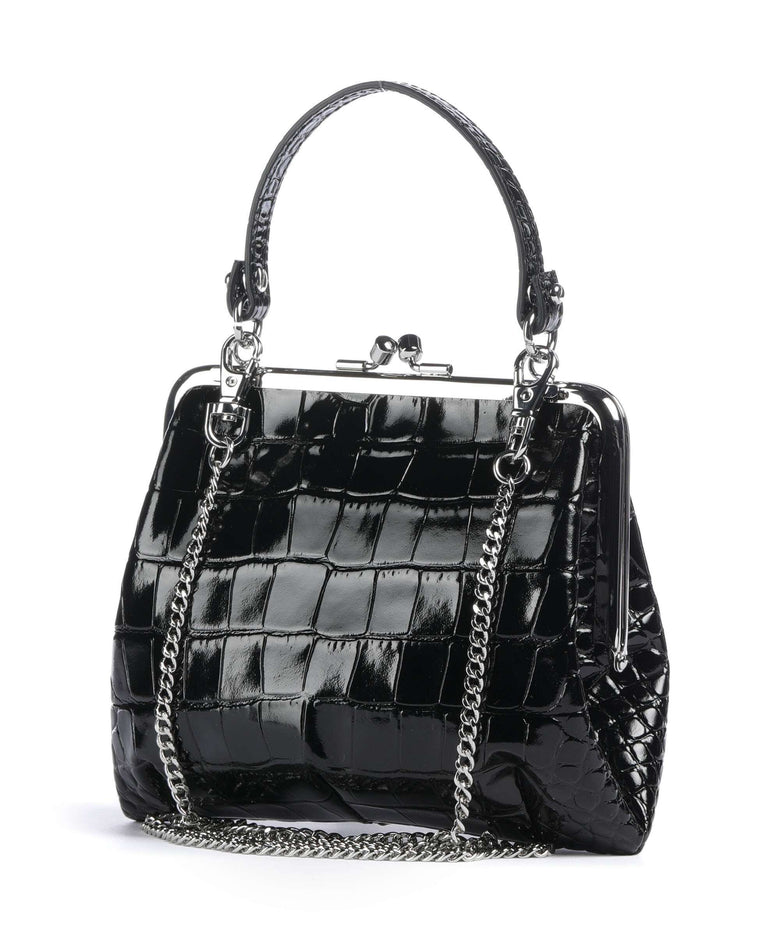 Vivienne Westwood Granny Frame Embossed Croc Crossbody bag black