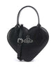 Vivienne Westwood Josephine Heart Embossed Croc Mini Borsa a mano black