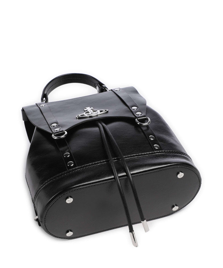 Vivienne Westwood Max Shiny Veget Tanned Small Backpack black